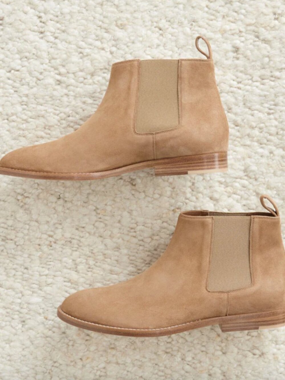 JENNI KAYNE Dark Sand Suede Chelsea Boots EU37 US7 - MADE IN ITALY NWOT - Picture 2 of 10
